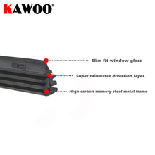 Load image into Gallery viewer, 2pcs High Quality Boneless Frameless Rubber Car Wiper Blade Refill Strips Windscreen 6mm 26"28"30"32" Windshield car accessories
