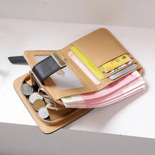 Load image into Gallery viewer, Fashion Women's Purse Short Zipper Wallet Women Leather 2023 Luxury Brand Small Women Wallets Clutch Bag With Hollow Out Leaves
