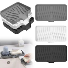 Load image into Gallery viewer, Silicone Drain Soap Dish - Anti-Slip Sink Tray for Kitchen &amp; Bathroom
