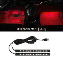 Load image into Gallery viewer, 2-in-1 LED Car Neon Interior Light – USB &amp; Cigarette Lighter Footwell Ambient Light, Car Backlight Atmosphere Lamp Accessories
