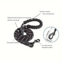 将图片加载到图库查看器，Reflective Dog Leash – Heavy Duty Traction Rope with Padded Handle for Strong Dogs

