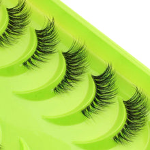 Load image into Gallery viewer, New Half Eyelashes 3D Cat Eye Lashes Clear Stem False Lashes

