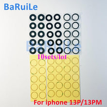 Load image into Gallery viewer, 10set Back Camera Glass Lens Rear Camera Glass Glue For iPhone 11 12 13 Pro Max 13 Mini 14 14P Replace Repair Spare Part Camera Lens Protector For iPhone

