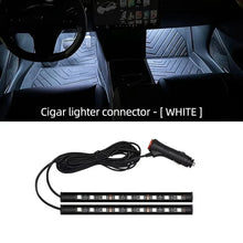 Load image into Gallery viewer, 2-in-1 LED Car Neon Foot Light - USB &amp; Cigarette Lighter Interior Ambient Lamp
