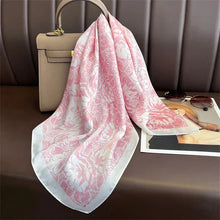 Load image into Gallery viewer, Luxury Satin Silk Square Scarf – Shawl, Hijab &amp; Fashion Wrap 2023
