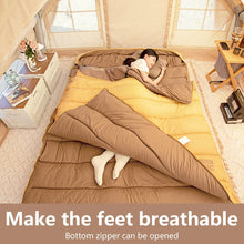 将图片加载到图库查看器，BSWOLF 2 Person Camping Sleeping Bag Four Seasons Portable Winter Sleeping Bag for Outdoor Camp Travel Hiking
