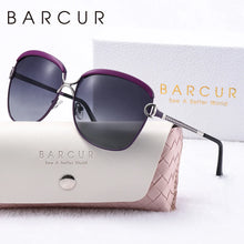 Load image into Gallery viewer, BARCUR Sunglasses Women’s Fashion Polarized Metal Frame Sunglasses UV400 Protection Multi-Color Options Trendy Square Sunglasses with Exquisite White Gift Box for Summer Parties Travel &amp; Outdoor Events
