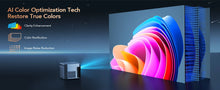 Load image into Gallery viewer, TOPTRO Projector 4K Android 9.0 26000 Lumens native 1080P WiFi6 Bluetooth Projector Auto Focus/Keystone Outdoor Home Theater
