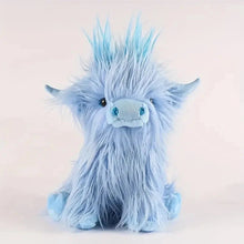 Load image into Gallery viewer, 30cm Simulation Kyloe Cream Highland Cow Animal Plush Doll Soft Stuffed Highland Cow Cattlle Plushie Gift for Kids Boys Girls
