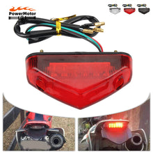 Load image into Gallery viewer, Universal 12V Motorcycle Tail Light License Plate Lamp Brake Stop Lights For Scooters Mopeds Motocross Dirt Bike Accessories
