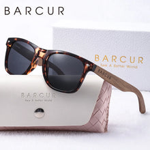 将图片加载到图库查看器，BARCUR Natural Wood Polarized PC Oval Women’s Sunglasses Dark Luxury Texture Wooden Mirror Legs UVA/UVB Protection Stylish Fashion Women's Sunglasses for Summer
