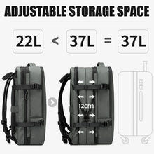 Load image into Gallery viewer, Expandable Business Backpack for Men - 17.3" Laptop, USB, Waterproof Travel Bag
