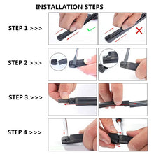 Load image into Gallery viewer, 2PCS DIY Cut Car Frameless Wiper Blade strips 6mm Windshield Wipers Refill Natural Rubber strip 26" 28" 30" 32" Car Accessories
