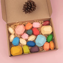 Load image into Gallery viewer, Wooden Sorting Stacking Rocks Montessori Toy
