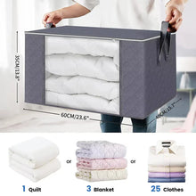 将图片加载到图库查看器，Large Capacity Foldable Clothes Storage Bag – Blanket &amp; Closet Organizer
