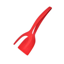Load image into Gallery viewer, 2-in-1 Grip Flip Spatula Tongs - Non-Stick Nylon Egg Flipper &amp; Cooking Tool
