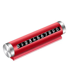 Load image into Gallery viewer, Car Temporary Parking Number Plate Black/Silver/Blue Aluminium Alloy Material Roller Adjustable Car Parking Plate Car Supplies
