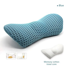Load image into Gallery viewer, Breathable Memory Foam Lumbar Support Pillow – Waist Cushion for Bed, Office, and Car Seat Comfort
