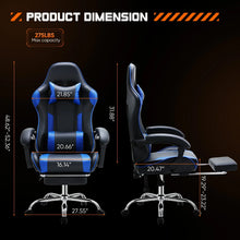 Load image into Gallery viewer, JHK Ergonomic Racing Gaming Chair Adjustable Swivel PU Leather with Headrest and Lumbar Support For Office Computer Living Room
