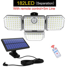 Load image into Gallery viewer, Solar Outdoor Security Light – 182/112 LED Floodlight with 3 Adjustable Modes, IP65 Waterproof Motion Sensor Lamp for Garage, Garden &amp; Yard
