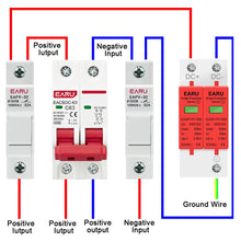 Load image into Gallery viewer, 2P DC SPD Surge Protective Device 500V 800V 1000V 20KA 30KA 40KA 60KA Voltage Protector Solar PV Photovoltaic Lightning Arrester
