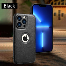 Load image into Gallery viewer, Luxury Leather Case for iPhone 14 13 12 11 Pro MAX XS XR 7 8 Plus Classic Silicone Phone Cover  Leather Case Thin Flexible Soft Grip Luxury PU Leather Cover for Men Durable Anti-Scratch Full Phone Cases
