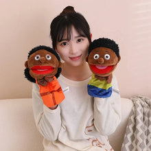 Load image into Gallery viewer, 28-33cm Kids Plush Finger &amp; Hand Puppet Popular Activity Boy Girl Role Play Bedtime Story Props Family Role Playing Toys Doll
