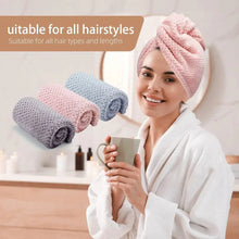 Load image into Gallery viewer, Absorbent Hair Towel Wrap – Quick-Dry Textured Cap for Women
