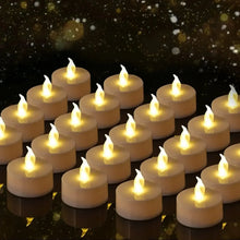 Load image into Gallery viewer, Candlium 12 Pack Warm Yellow LED Flameless Tea Light Candles 200+ Hours Battery Powered Perfect For Wedding Anniversary Decor
