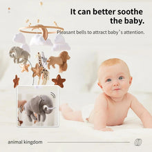 Load image into Gallery viewer, Wooden Crib Mobile Bed Bell with Soft Felt Animals

