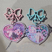 Load image into Gallery viewer, Game NEEDY GIRL OVERDOSE Rain Ame KAnge Cosplay Keychain Acrylic Heart Pendant Keyring Key Chain Bag Accessories Girls Ornament
