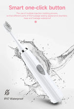 将图片加载到图库查看器，Electric Toothbrush for Adults Soft DuPont Bristle Portable Battery Endurance IPX6 Waterproof Intelligent Effective Oral Care
