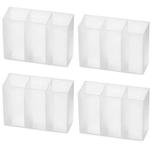Load image into Gallery viewer, Mini Storage Box 3-Grid Plastic Makeup Brush Lipstick Storage Multi-Functional Desk Organizer for Home Kitchen Bathroom
