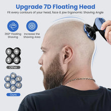 Load image into Gallery viewer, 5 in 1 Electric Head Shaver for Bald Men 7D Floating Cutter Beard Trimmer Clipper Waterproof Shaving Men Grooming Kit

