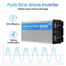 Load image into Gallery viewer, HOULI current inverter converter 12v to 220v convertidor de corriente coche 2000W 3000W 4000W 5000W 6000W european plug 50hz
