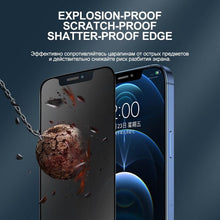 将图片加载到图库查看器，Full Cover Ceramics Privacy Glass For iPhone 12 11 13 Pro Max mini Screen Protector For iPhone XS MAX X XR 8 7 6 6S Plus SE 2020 Privacy Tempered Glass Screen Protector Alignment Frame Bubble Free Case Friendly Glass Screen Protector For iPhone
