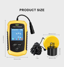 Load image into Gallery viewer, FFC1108-1 Alarm 100M Portable Sonar Fish Finders 45 degrees Sonar Coverage Echo Sounder Alarm Transducer Lake Sea Fishing
