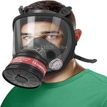 Load image into Gallery viewer, Full face respirator - mask with 40 mm gas filter canister for industrial gases, chemical, polishing, welding, spraying Gas mask
