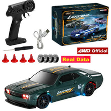Load image into Gallery viewer, 4WD RC Drift Racing Car - 1/43 Mini High-Speed Electric Car with Gyroscope, Realistic Lights, Remote Control Toy for Kids &amp; Adults

