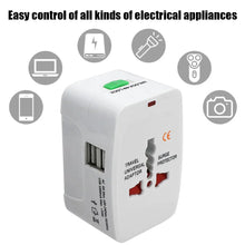 Load image into Gallery viewer, All-in-One International Plug Adapter – Universal Travel Power Converter with 2 USB &amp; Type-C Ports (AU/US/UK/EU)
