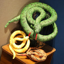 Load image into Gallery viewer, Artificial Python Plush Toy – Long Snake Soft Plush Home Decor
