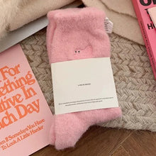 将图片加载到图库查看器，3Pairs Premium Feel Cute Cat Cozy Hairy Mink Velvet Socks Autumn Winter Hosiery Thickened Plush Warm Sleep Home Fluffy Socks
