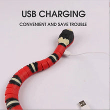 Load image into Gallery viewer, Automatic Smart Sensing Snake Cat Toy – Interactive USB Rechargeable Moving Pet Toy with Lights &amp; Motion Detection for Cats
