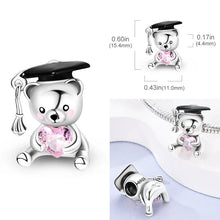 Load image into Gallery viewer, 925 Sterling Silver Pink Butterfly &amp; Luminous Firefly Charm – Dangle Bead for Bracelet or Necklace | Elegant DIY Jewelry Gift for Women
