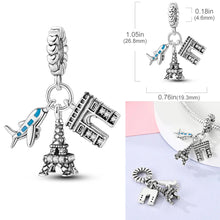 Load image into Gallery viewer, 925 Sterling Silver Pink Butterfly &amp; Luminous Firefly Charm – Dangle Bead for Bracelet or Necklace | Elegant DIY Jewelry Gift for Women
