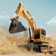 Load image into Gallery viewer, Alloy Remote Control Excavator Toy Car with Lights Sound Effect Electric Excavator Automobile Engineering Vehicle Children Gifts
