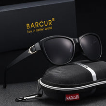 Load image into Gallery viewer, BARCUR Polarized Men’s Fashion Sunglasses – Elliptical Gradient TAC Lens with UV400 Protection – Lightweight Stainless Steel Frame Stylish Summer Eyewear for Travel Driving &amp; Outdoor Gift Occasions
