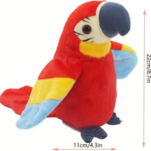 Load image into Gallery viewer, Talking Macaw Parrot Plush – Repeat &amp; Speak Electronic Stuffed Toy
