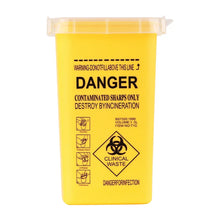 将图片加载到图库查看器，1L Capacity Sharps Container Medical Needles Bin Biohazard Tattoo Piercing Needles Disposal Collect Box Tattoo Artist Waste Box
