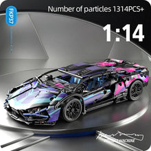 将图片加载到图库查看器，Technical Racing Sport Car 1280PCS Model Building Blocks City Mechanical Speed Vehicle Supercar Brick Puzzle Toys Kid Adult Gift
